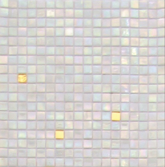 Мозаика Alma Mosaic Растяжки 15 DE-11(m) MIX 1 (первый микс), цвет белый золотой, поверхность глянцевая, квадрат, 295x295
