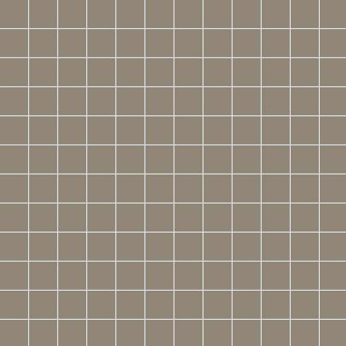 Мозаика Ce.Si Matt Tortora Su Rete 2,5x2,5, цвет серый, поверхность матовая, квадрат, 300x300