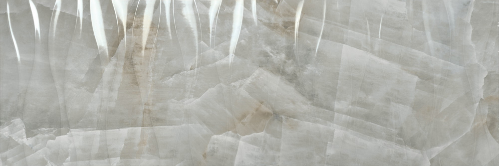 Керамическая плитка Porcelanite Dos Monaco 1217 Grey Relieve Wave, цвет серый, поверхность структурированная, прямоугольник, 400x1200