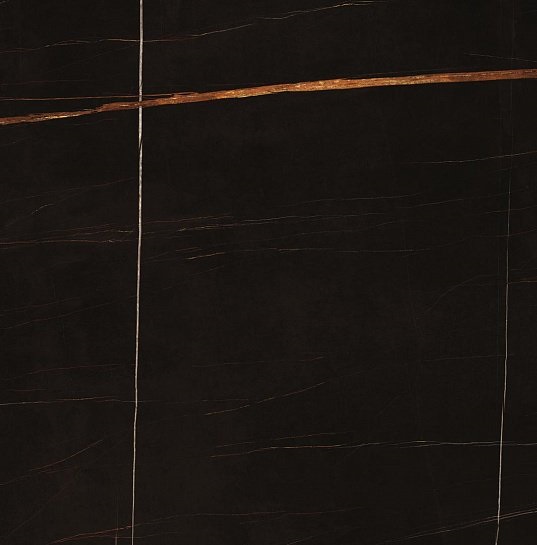 Широкоформатный керамогранит Ariostea Ultra Marmi Sahara Noir Lev Silk UM6SK120585, цвет чёрный, поверхность полированная, квадрат, 1200x1200