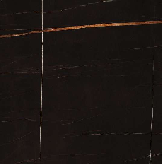 Широкоформатный керамогранит Ariostea Ultra Marmi Sahara Noir Lev Silk UM6SK120585, цвет чёрный, поверхность полированная, квадрат, 1200x1200