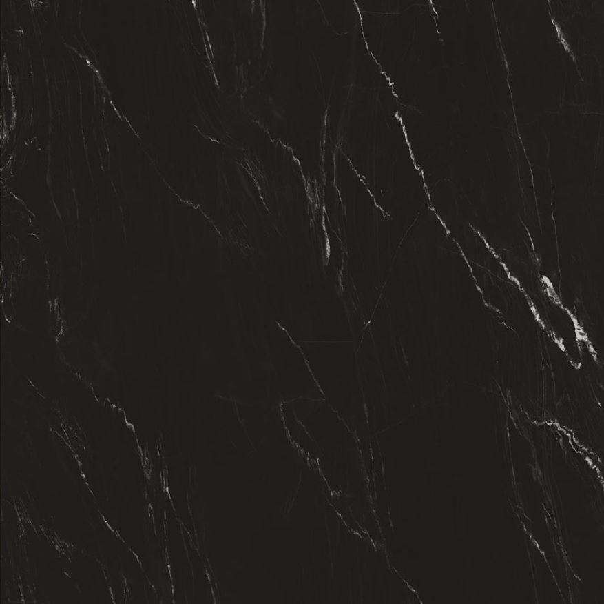 Керамогранит Ava Nero Belvedere Lapp Rett 10mm 87149, цвет чёрный, поверхность лаппатированная, квадрат, 600x600