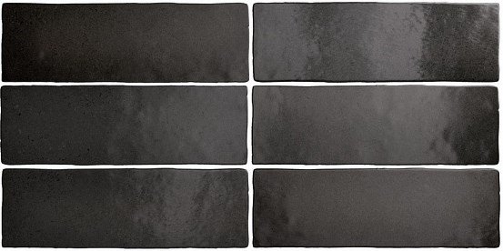 Керамическая плитка Equipe Magma Black Coal 24962, цвет чёрный, поверхность матовая, прямоугольник, 65x200