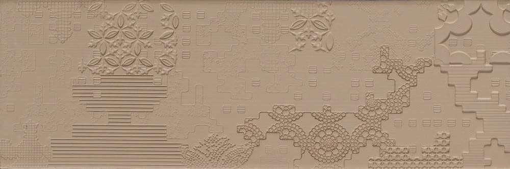 Керамогранит Mutina Patchwork relief Cipria PUBP03, цвет коричневый, поверхность матовая, прямоугольник, 180x540