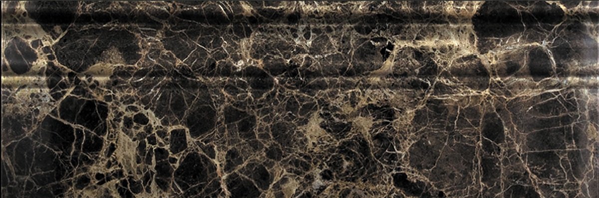 Декоративные элементы Natural Mosaic Бордюры Emperador Dark B022-4, цвет коричневый тёмный, поверхность полированная, прямоугольник, 100x305