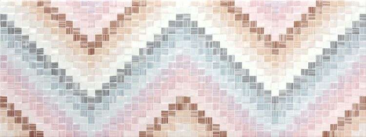 Керамическая плитка Mapisa Lollipop Zigzag Pink, цвет разноцветный, поверхность глянцевая, прямоугольник, 225x607