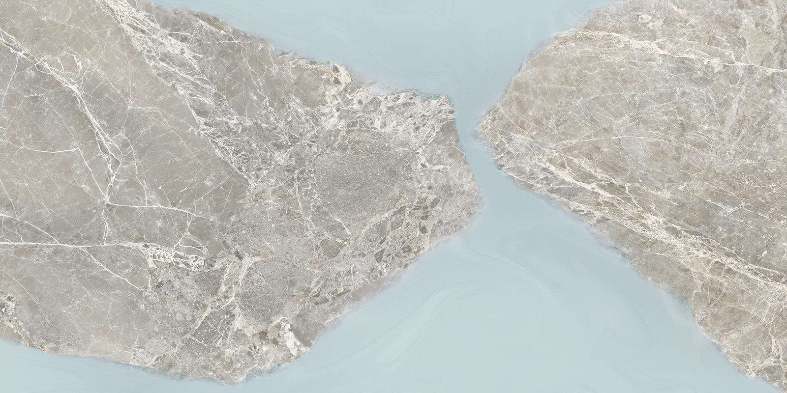 Керамогранит Provenza Unique Marble Ambra Moon Grey Lappato EKT5, цвет серый голубой, поверхность лаппатированная, прямоугольник, 600x1200