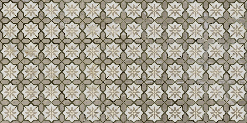 Декоративные элементы Kerama Marazzi Серенада декор 2 глянцевый VT\A569\11000R, цвет белый коричневый бежевый, поверхность глянцевая, прямоугольник, 300x600