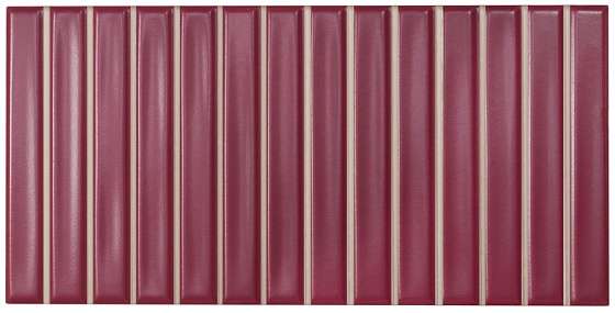 Керамическая плитка Wow Sweet Bars Berry Matt 128696, цвет бордовый, поверхность матовая, прямоугольник, 125x250