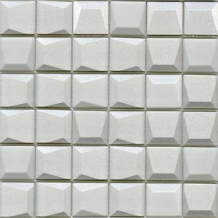 Мозаика L'Antic Colonial Effect Square White L244007381, цвет белый, поверхность матовая, квадрат, 300x300