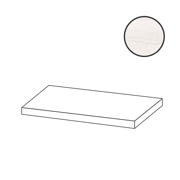 Ступени Flaviker Double Angolare Top Dx Linear White Lux PF60016050, цвет белый, поверхность полированная, прямоугольник, 320x1200