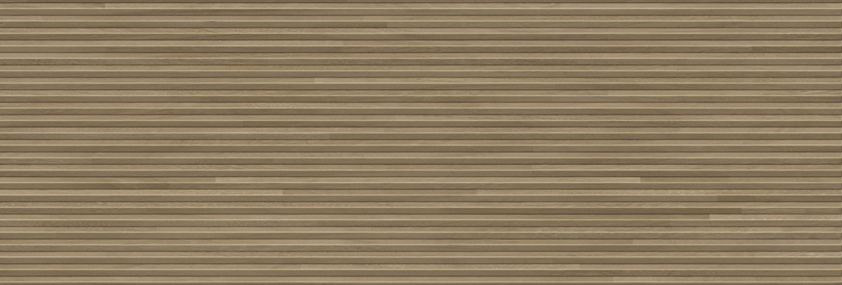 Керамическая плитка Argenta Marlen Slat Nut, цвет коричневый, поверхность матовая рельефная, прямоугольник, 400x1200