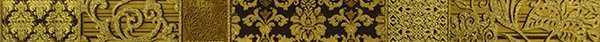 Бордюры Rodnoe Siena Aktuell Cenefa Gold, цвет коричневый, поверхность матовая, прямоугольник, 35x500
