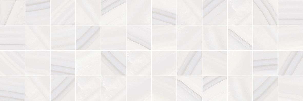 Мозаика Laparet Agat Декор мозаичный светлый MM60083, цвет белый, поверхность глянцевая, прямоугольник, 200x600