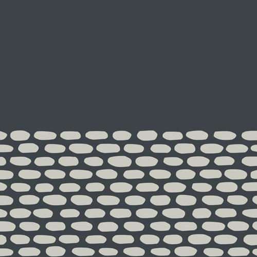 Керамогранит Mutina Tape Cobble Half Black Reta43, цвет чёрный, поверхность матовая рельефная, квадрат, 205x205