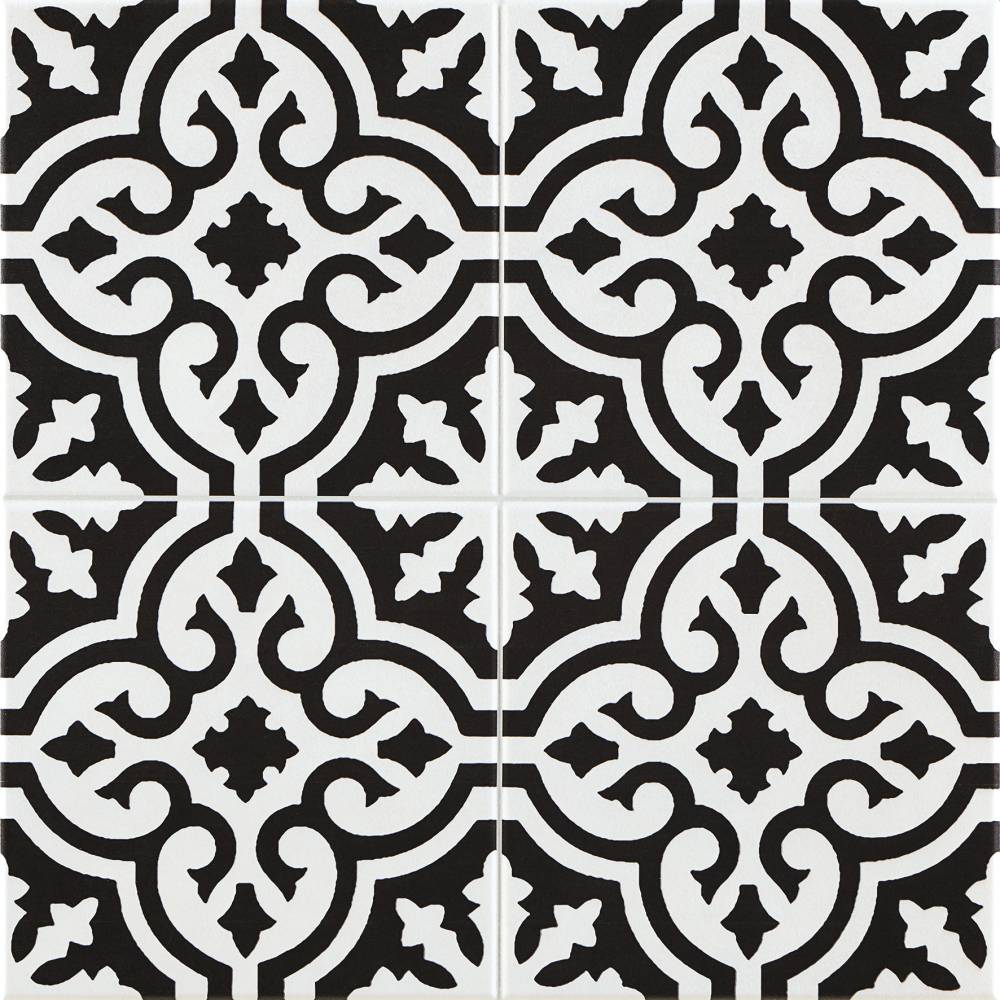 Керамогранит Pamesa At. Classic Negro Mat, цвет чёрно-белый, поверхность матовая, квадрат, 450x450