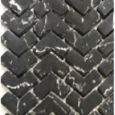 Мозаика  Herringbone Dark Grey Grey Nat JB1041RZ-LH123, цвет чёрный, поверхность натуральная, прямоугольник, 290x300