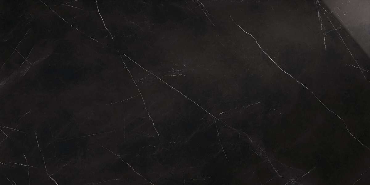 Широкоформатный керамогранит Inalco Storm Negro Nat 6mm, цвет чёрный, поверхность натуральная, прямоугольник, 1500x3200