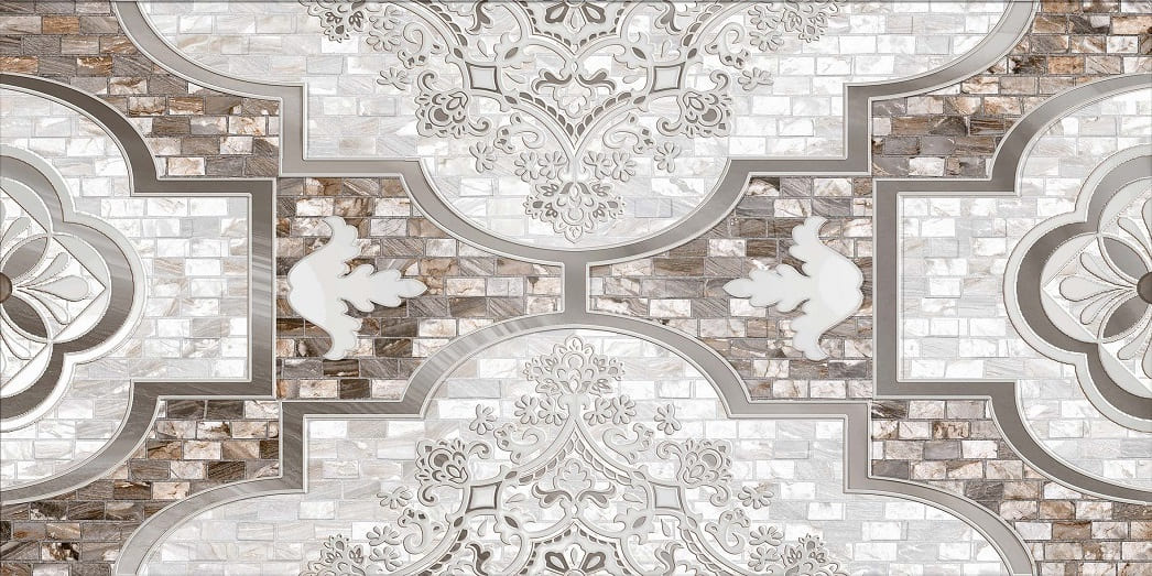 Декоративные элементы Axima Венеция Декор Бежевый Люкс, цвет бежевый, поверхность глянцевая, квадрат, 300x600