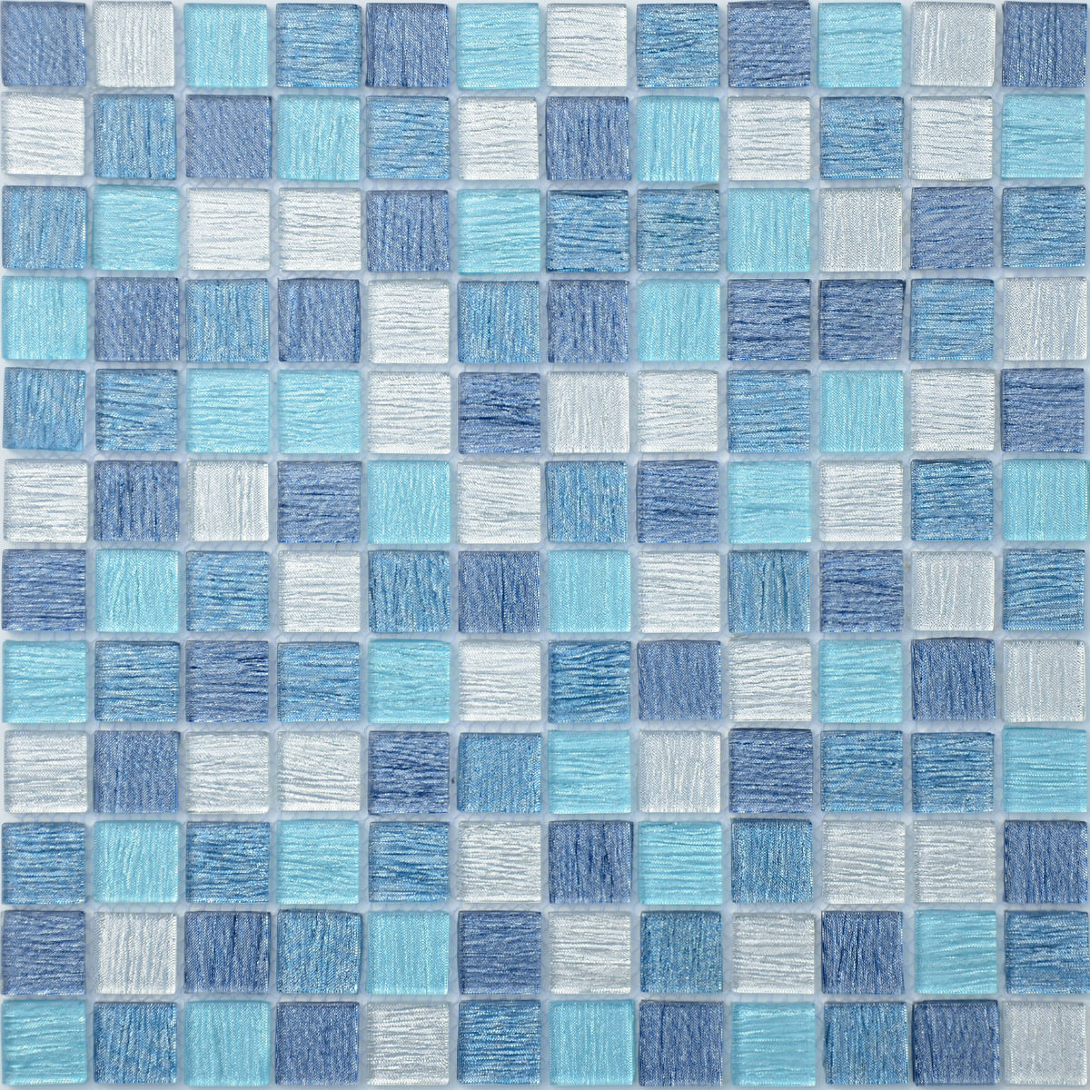 Мозаика Caramelle Mosaic Silk Way Royal Jacquard (Стекло), цвет голубой, поверхность глянцевая, квадрат, 298x298