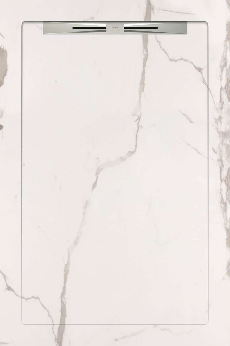 Спецэлементы Aquanit Infinity White Slope Line, цвет белый, поверхность матовая, прямоугольник, 800x1200