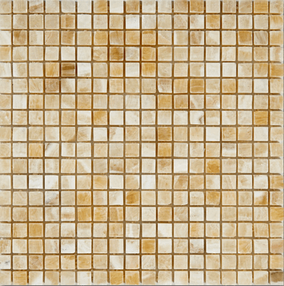 Мозаика Art & Natura Marble Mosaic Onix Miele, цвет жёлтый, поверхность глянцевая, квадрат, 305x305