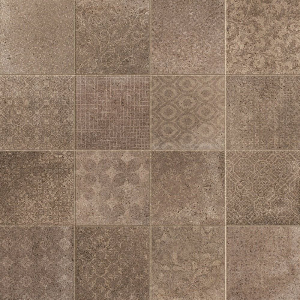 Керамогранит Cir Riabita Il Cotto Fabric Feng Shui 1046732, цвет коричневый, поверхность матовая, квадрат, 200x200