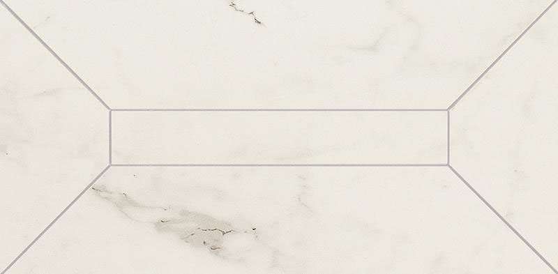 Бордюры Marazzi Italy Allmarble Altissimo Listone 3D Lux MMR6, цвет белый, поверхность полированная 3d (объёмная), прямоугольник, 150x300