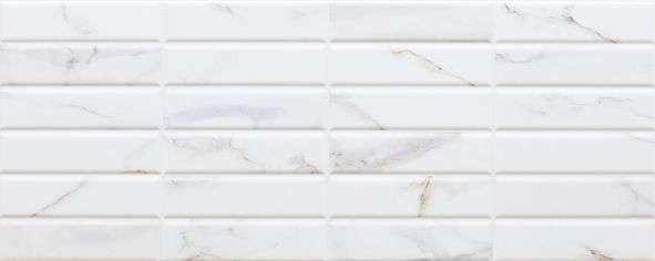 Керамическая плитка Ceradim Stella Statuario Mosaico, цвет белый, поверхность глянцевая, прямоугольник, 200x500