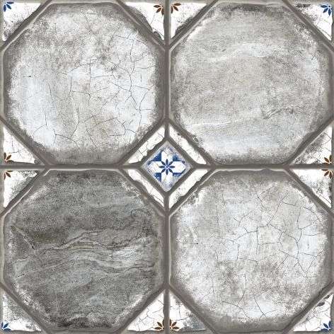 Керамогранит Керамин Брюгге 1, цвет серый, поверхность матовая, квадрат, 400x400