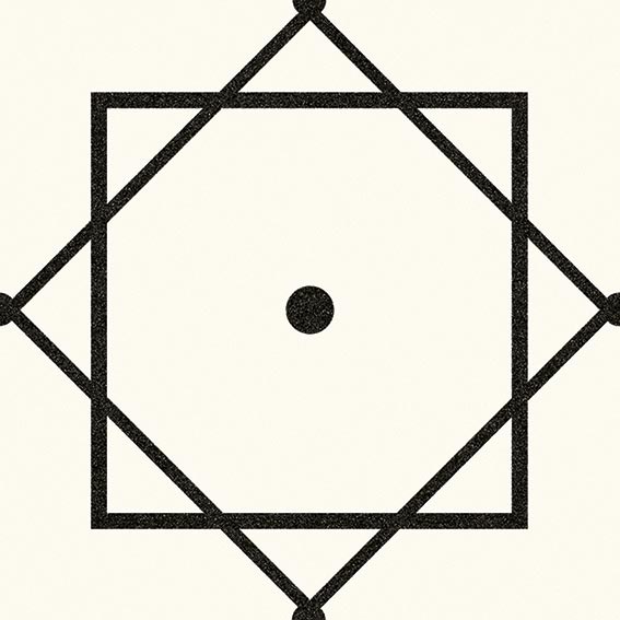 Керамогранит Vives Alameda Eliseos-R Blanco, цвет чёрно-белый, поверхность матовая, квадрат, 200x200