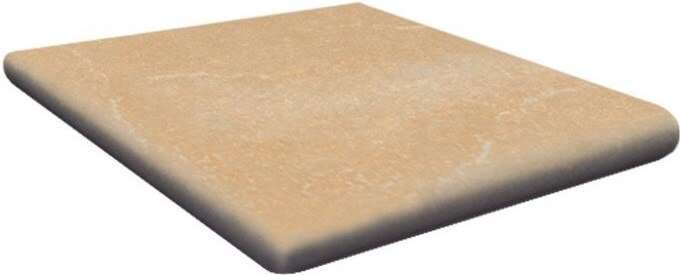 Ступени Exagres Cartabon Stone Ocre, цвет бежевый, поверхность матовая, квадрат с капиносом, 330x330