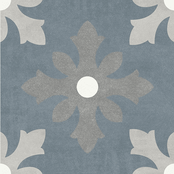Декоративные элементы APE Fiorella Dec Dania, цвет синий, поверхность матовая, квадрат, 150x150
