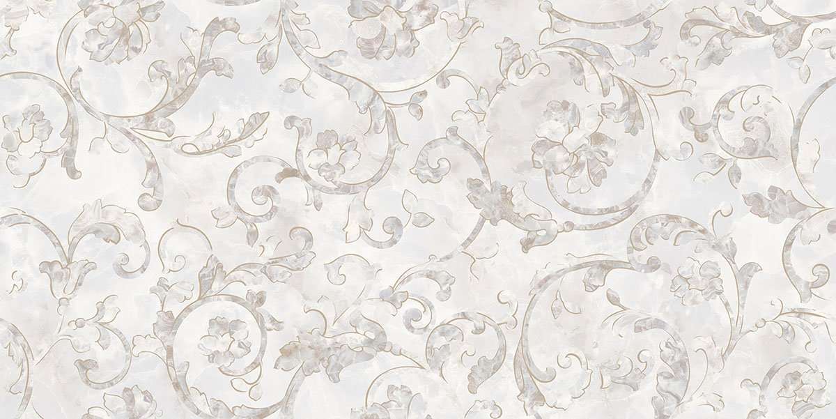 Декоративные элементы Versace Emote Floreale Onice Bianco 262550, цвет белый, поверхность полированная, прямоугольник, 390x780