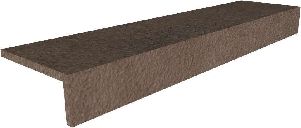 Спецэлементы Floor Gres Industrial Moka Elemento L Bocciardato 739140, цвет коричневый, поверхность структурированная, прямоугольник, 150x600