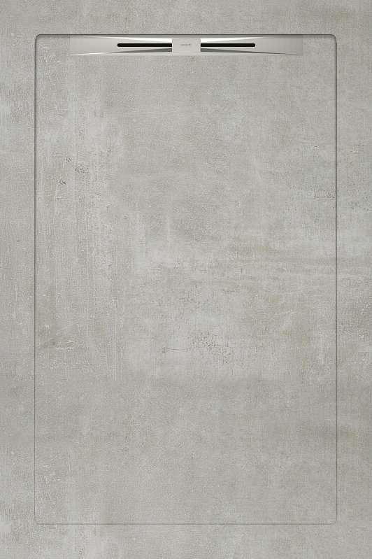 Спецэлементы Aquanit Beton Grey Slope Line, цвет серый, поверхность матовая, прямоугольник, 800x1200