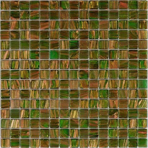 Мозаика Alma Mosaic Stella STE80, цвет коричневый, поверхность глянцевая, квадрат, 327x327