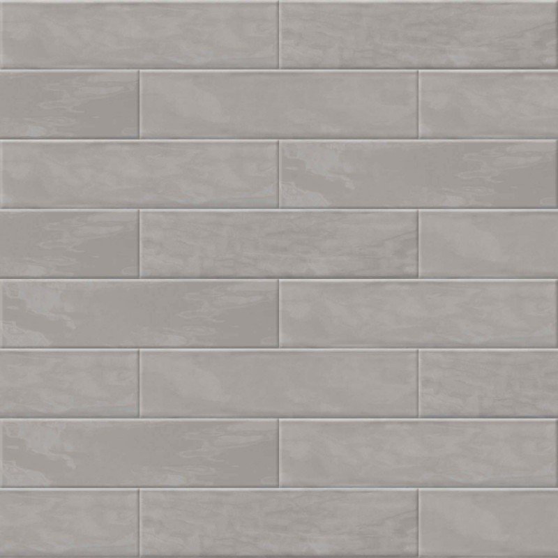 Керамическая плитка ABK Crossroad Brick Grey PF60001339, цвет серый, поверхность глянцевая, под кирпич, 75x300