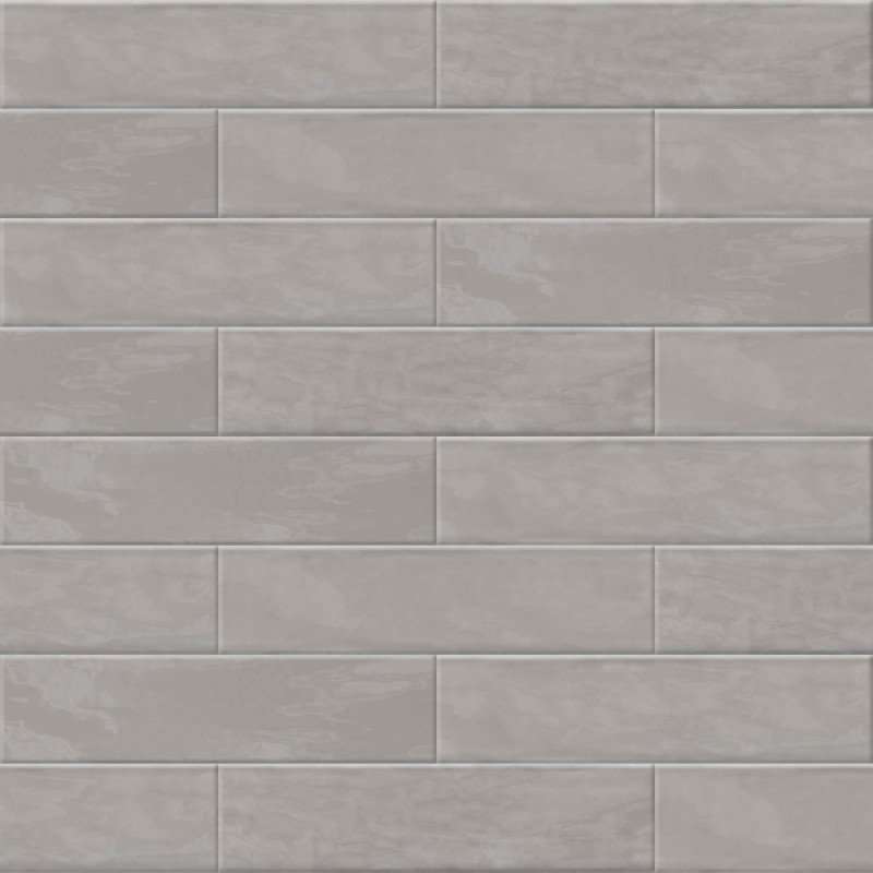 Керамическая плитка ABK Crossroad Brick Grey PF60001339, цвет серый, поверхность глянцевая, под кирпич, 75x300