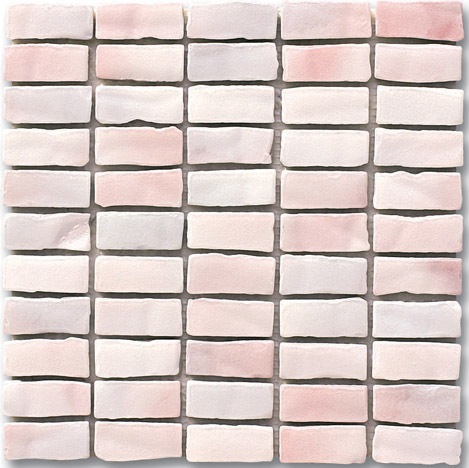 Мозаика Ker-av Frammenti&Riflessi Ametista Mattoncini Lineare KER-9080, цвет розовый, поверхность глянцевая, под кирпич, 300x300