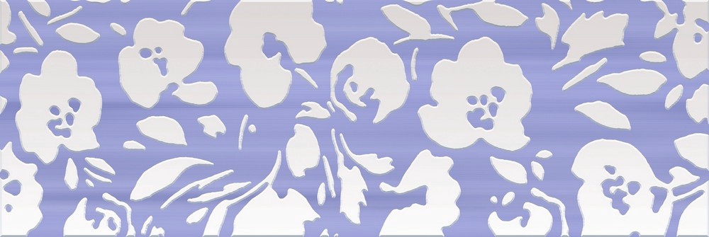 Декоративные элементы Piastrella Синара Ария, цвет белый фиолетовый, поверхность глянцевая, прямоугольник, 200x600