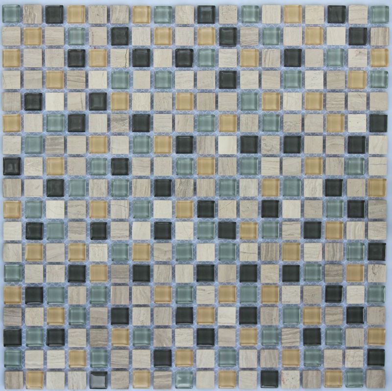 Мозаика NS Mosaic S-851, цвет разноцветный, поверхность матовая, квадрат, 305x305