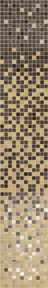 Декоративные элементы Supergres Four Seasons Mosaico Degrade B Pz. 6 FSDB, цвет коричневый, поверхность глянцевая, прямоугольник, 1800x300