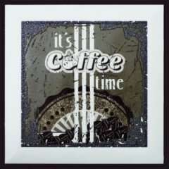 Декоративные элементы Monopole Coffee Time Brown C, цвет серый, поверхность глянцевая, квадрат, 150x150