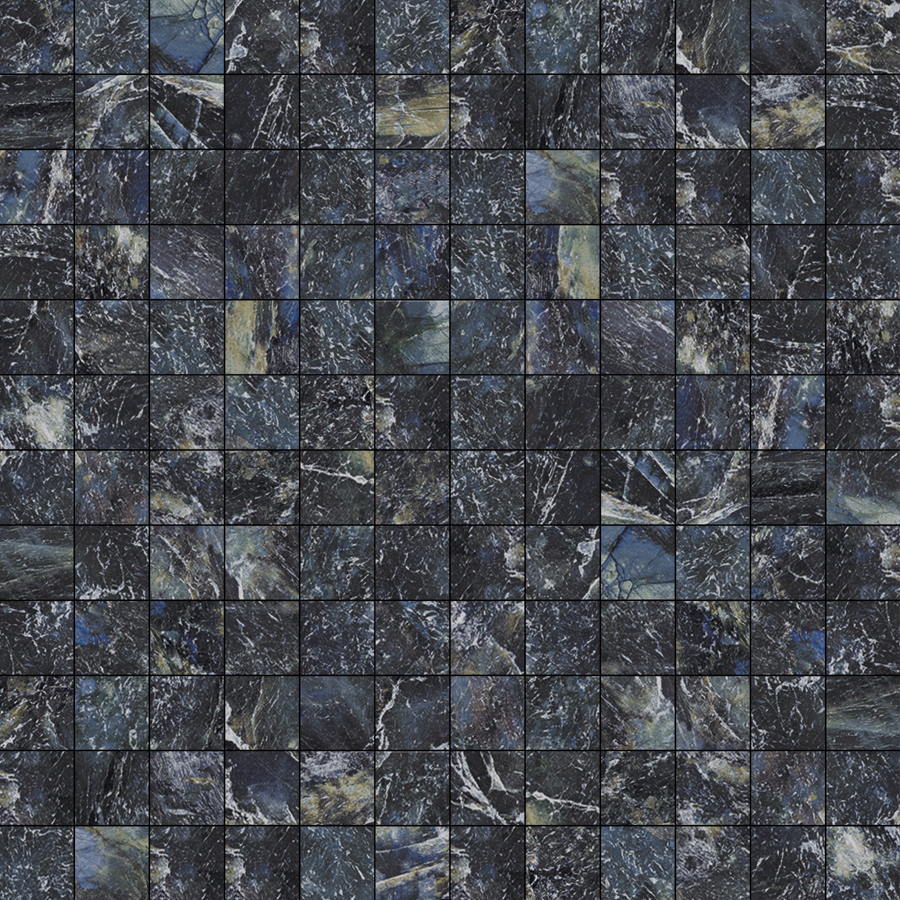 Мозаика Aparici Vivid Blue Labradorite Mos 2,5X2,5, цвет синий, поверхность глянцевая, квадрат, 298x298