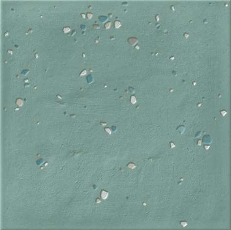 Керамогранит Wow Stardust Pebbles Teal 126393, цвет бирюзовый, поверхность матовая, квадрат, 150x150