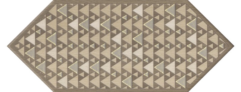 Декоративные элементы Kerama Marazzi Монтиш 2 HGD\A467\35016, цвет коричневый, поверхность матовая, шестиугольник, 140x340