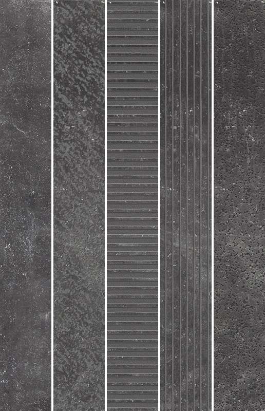 Декоративные элементы Kronos Carriere du Kronos Namur Texture Mix 8531, цвет чёрный, поверхность матовая, прямоугольник, 50x400