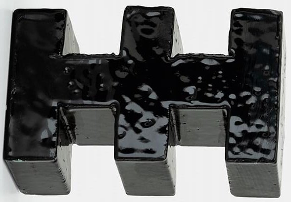 Декоративные элементы Mutina Brac Nero Ndb03, цвет чёрный, поверхность глянцевая 3d (объёмная), прямоугольник, 130x217