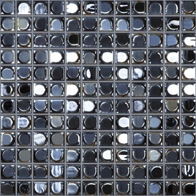 Мозаика Vidrepur Aura Black, цвет чёрный, поверхность глянцевая, квадрат, 317x317